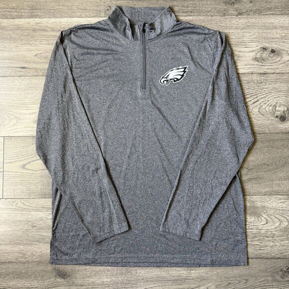 NFL Other - Philadelphia Eagles NFL Team Apparel 1/4 Zip Gray Pullover - Size XL